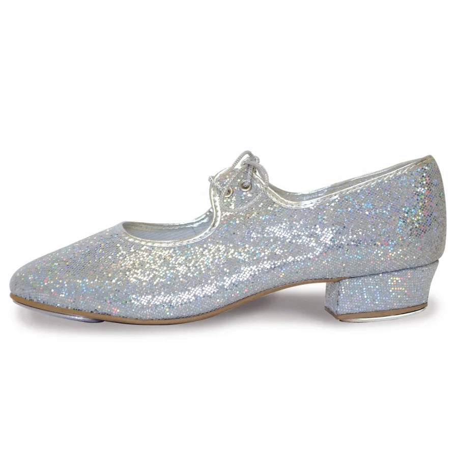 SILVER HOLOGRAM TAP SHOES
