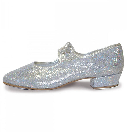 SILVER HOLOGRAM TAP SHOES