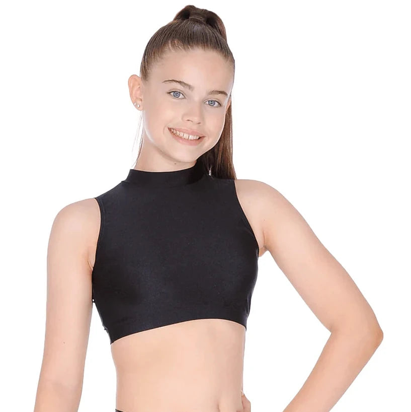 ADFP SLEEVELESS POLO CROP TOP