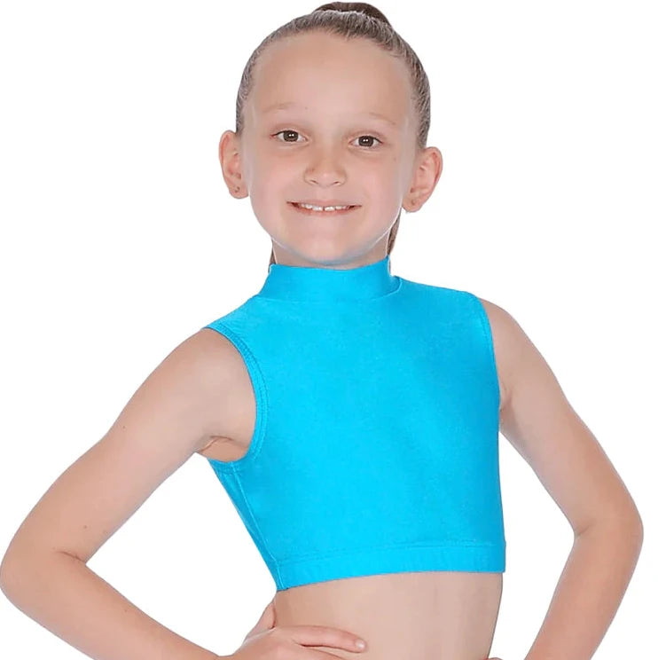 ADFP SLEEVELESS POLO CROP TOP