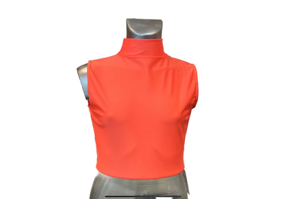 ADFP SLEEVELESS POLO CROP TOP