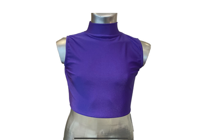 ADFP SLEEVELESS POLO CROP TOP