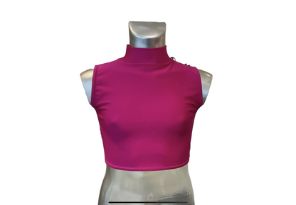 ADFP SLEEVELESS POLO CROP TOP
